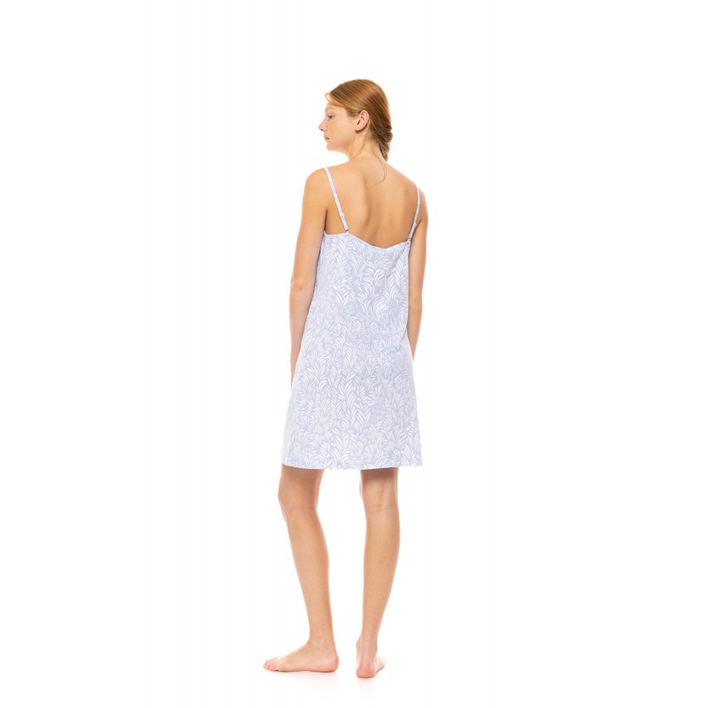 S1494 - Type - NIGHTGOWN ICE BLUE FLEUR- (S1494) S1494 - Type - NIGHTGOWN ICE BLUE FLEUR- (S1494)