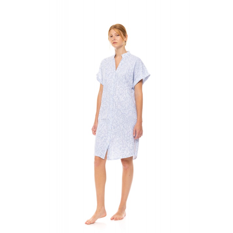 S1496 - Type - NIGHTGOWN ICE BLUE FLEUR- (S1496) S1496 - Type - NIGHTGOWN ICE BLUE FLEUR- (S1496)