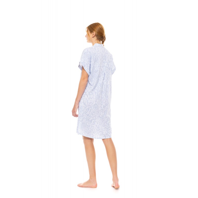S1496 - Type - NIGHTGOWN ICE BLUE FLEUR- (S1496) S1496 - Type - NIGHTGOWN ICE BLUE FLEUR- (S1496)