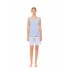 S1497 - Type - PYJAMA SHORTS ICE BLUE FLEUR- (S1497)