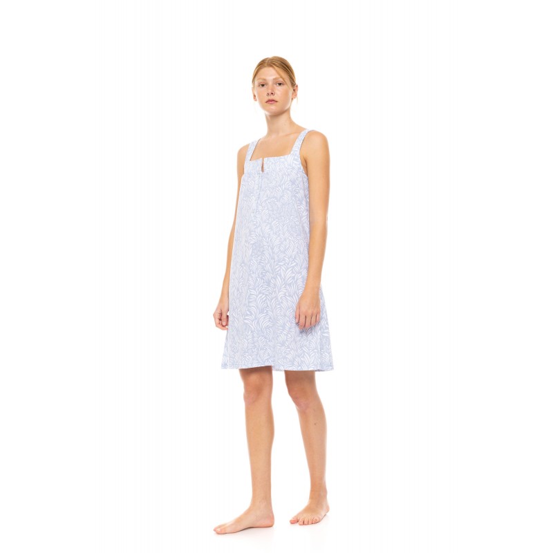 S1498 - Type - NIGHTGOWN ICE BLUE FLEUR- (S1498) S1498 - Type - NIGHTGOWN ICE BLUE FLEUR- (S1498)