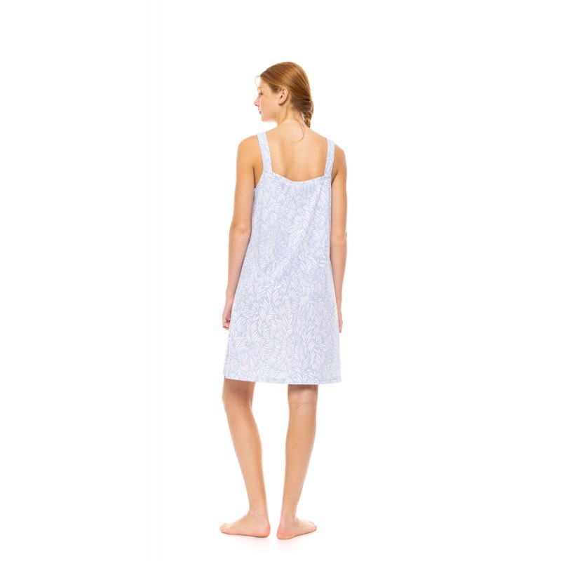 S1498 - Type - NIGHTGOWN ICE BLUE FLEUR- (S1498) S1498 - Type - NIGHTGOWN ICE BLUE FLEUR- (S1498)
