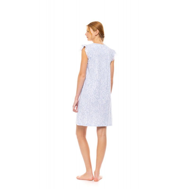 S1500 - Type - NIGHTGOWN ICE BLUE FLEUR- (S1500) S1500 - Type - NIGHTGOWN ICE BLUE FLEUR- (S1500)
