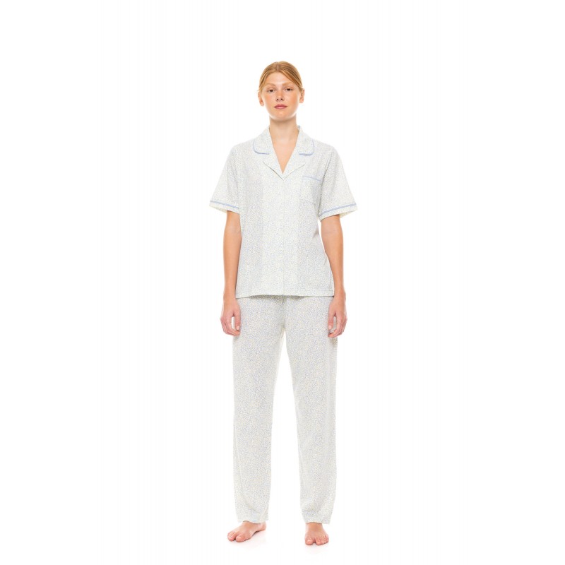 S1502 - Type - PYJAMA BUTTONED LONG PANTS PASTEL LEOPARD- (S1502)