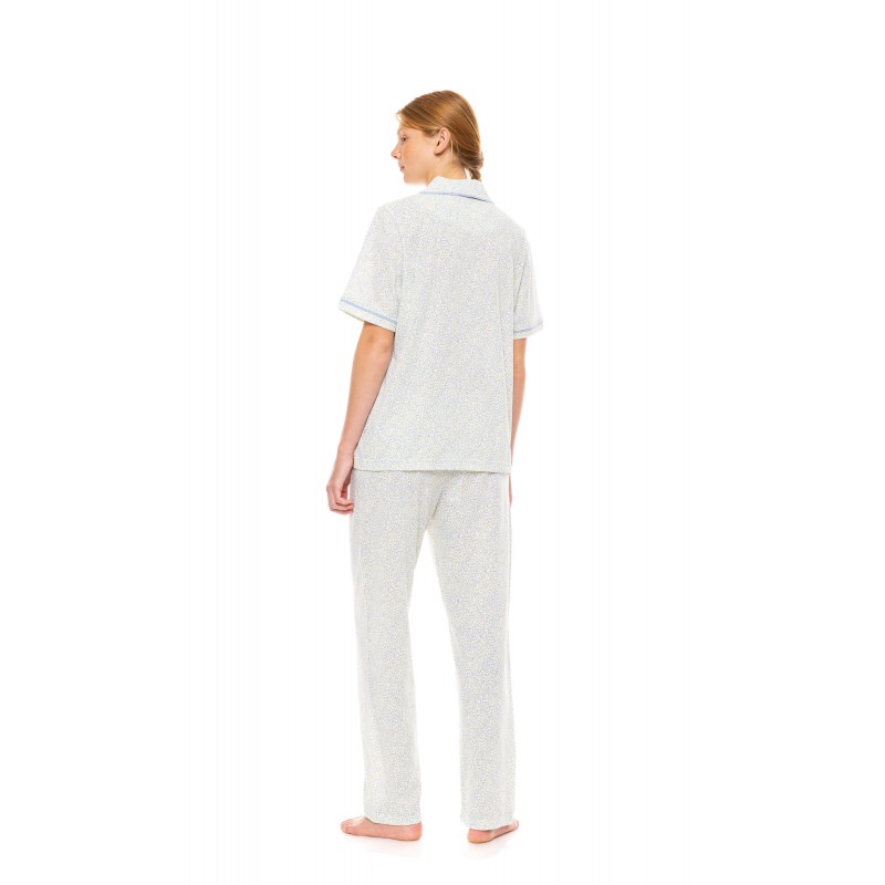 S1502 - Type - PYJAMA BUTTONED LONG PANTS PASTEL LEOPARD- (S1502)