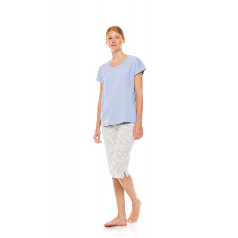 S1503 - Type - PYJAMA CAPRI PASTEL LEOPARD- (S1503) S1503 - Type - PYJAMA CAPRI PASTEL LEOPARD- (S1503)