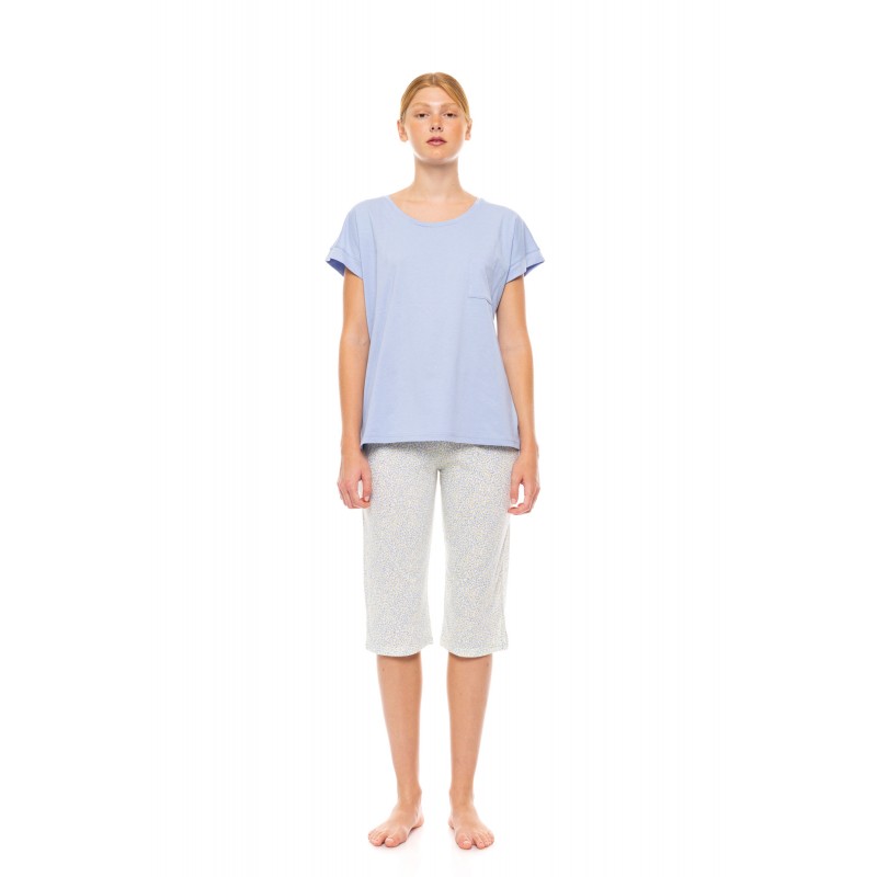 S1503 - Type - PYJAMA CAPRI PASTEL LEOPARD- (S1503) S1503 - Type - PYJAMA CAPRI PASTEL LEOPARD- (S1503)