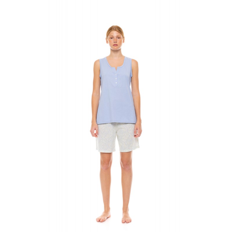 S1506 - Type - PYJAMA SHORTS PASTEL LEOPARD- (S1506)