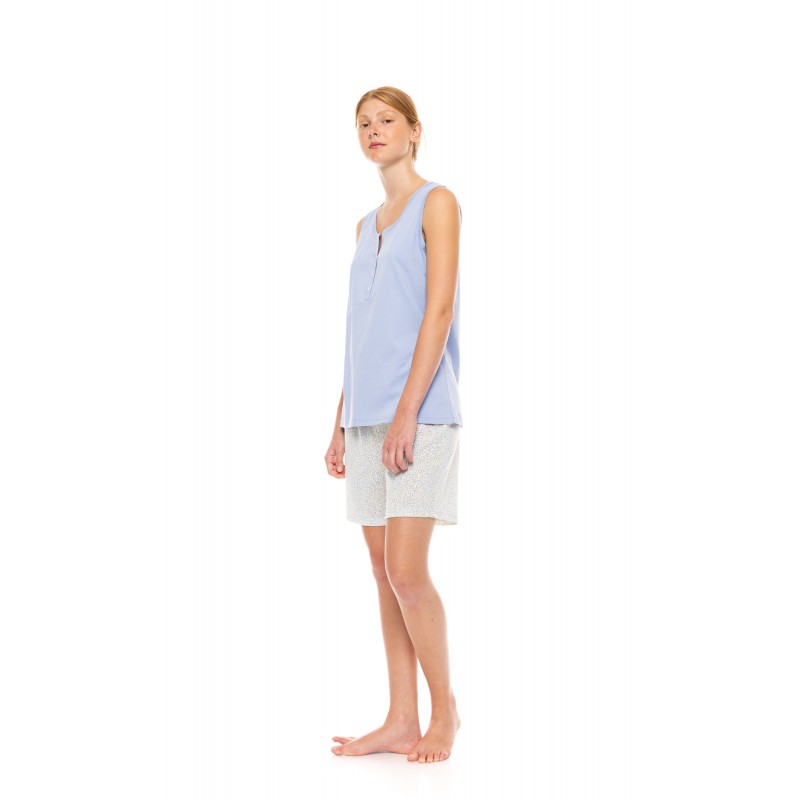 S1506 - Type - PYJAMA SHORTS PASTEL LEOPARD- (S1506)