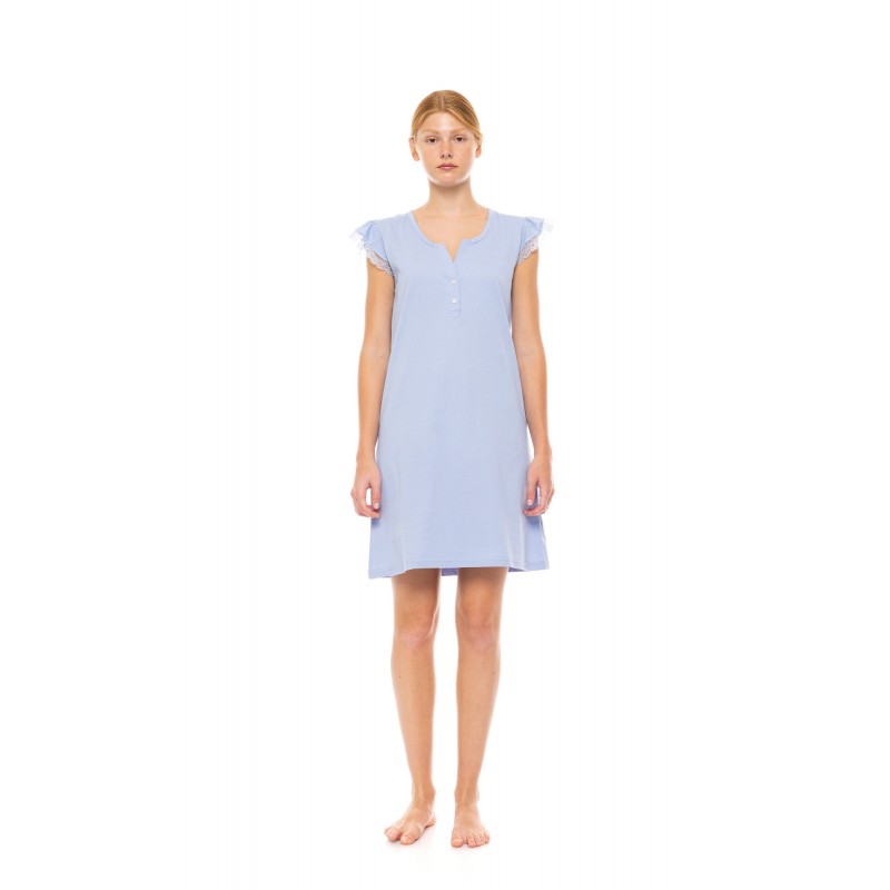 S1511 - Blue Cloud - NIGHTGOWN PASTEL SOLID- (S1511) S1511 - Blue Cloud - NIGHTGOWN PASTEL SOLID- (S1511)
