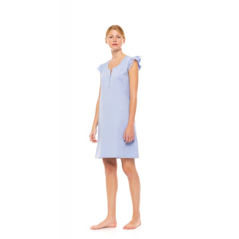 S1511 - Blue Cloud - NIGHTGOWN PASTEL SOLID- (S1511) S1511 - Blue Cloud - NIGHTGOWN PASTEL SOLID- (S1511)