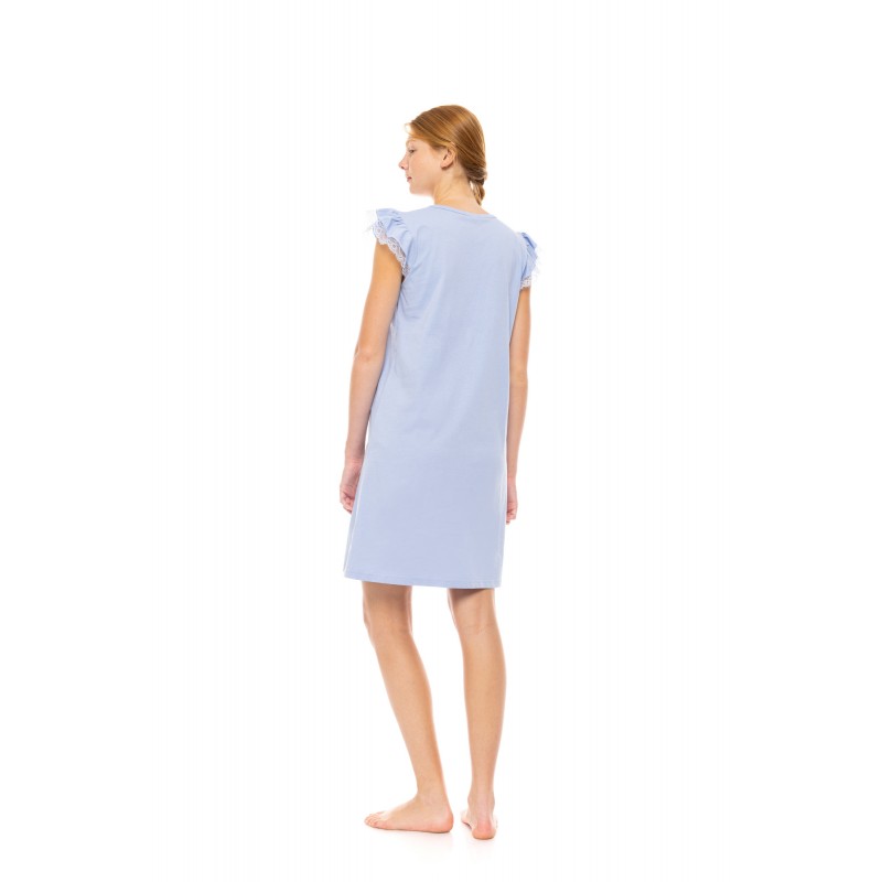S1511 - Blue Cloud - NIGHTGOWN PASTEL SOLID- (S1511) S1511 - Blue Cloud - NIGHTGOWN PASTEL SOLID- (S1511)
