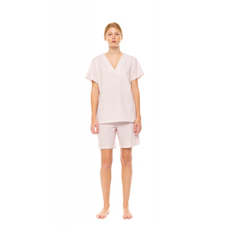 S1526 - Type - PYJAMA SHORTS SUNSET GEO- (S1526)