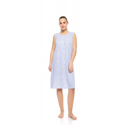 S1540 - Type - NIGHTGOWN CLASSIC ICE BLUE FLEUR- (S1540)