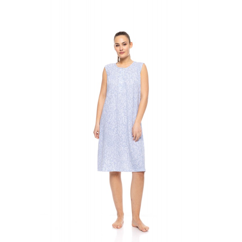 S1540 - Type - NIGHTGOWN CLASSIC ICE BLUE FLEUR- (S1540)