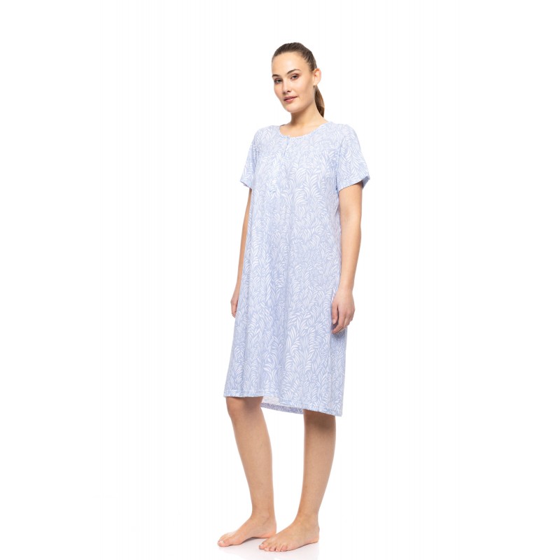 S1541 - Type - NIGHTGOWN CLASSIC ICE BLUE FLEUR- (S1541)