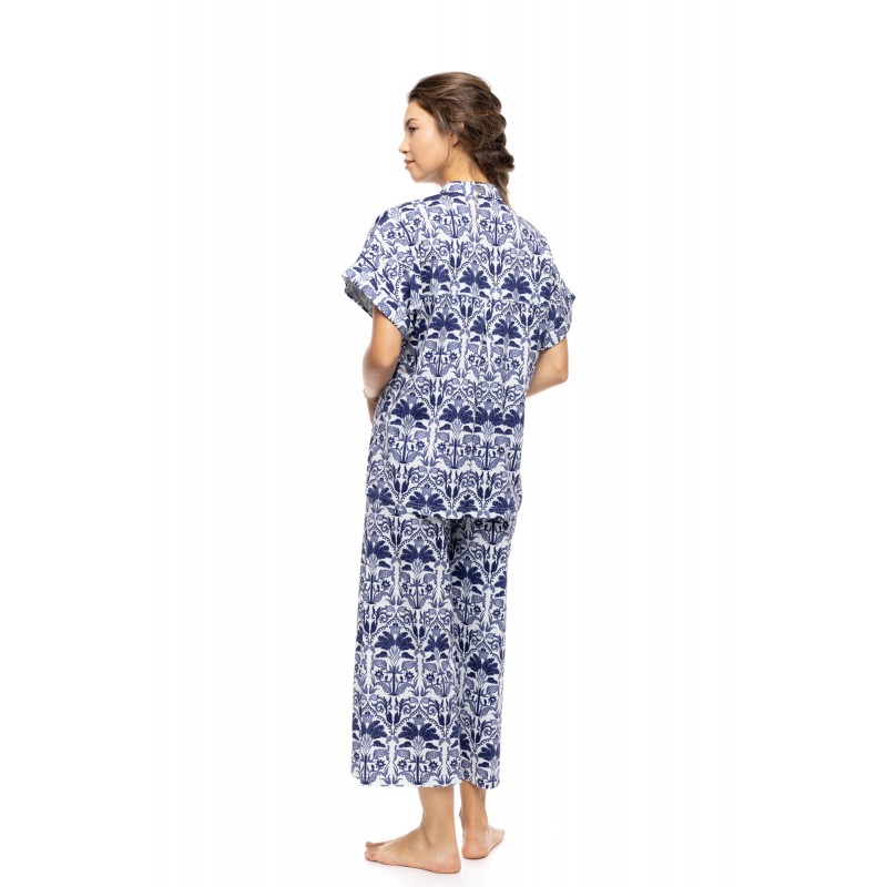 S1551 - Type - PYJAMA BUTTONED BLUE TROPICAL- (S1551)