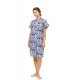 S1552 - Type - NIGHTGOWN BUTTONED BLUE TROPICAL- (S1552) S1552 - Type - NIGHTGOWN BUTTONED BLUE TROPICAL- (S1552)