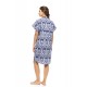 S1552 - Type - NIGHTGOWN BUTTONED BLUE TROPICAL- (S1552) S1552 - Type - NIGHTGOWN BUTTONED BLUE TROPICAL- (S1552)