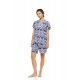 S1553 - Type - PYJAMA SHORTS BLUE TROPICAL- (S1553)