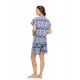 S1553 - Type - PYJAMA SHORTS BLUE TROPICAL- (S1553)