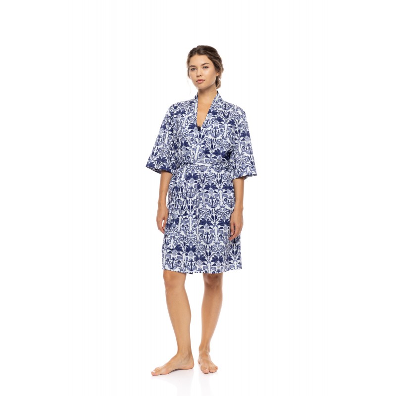 S1557 - Type - ROBE BLUE TROPICAL- (S1557) S1557 - Type - ROBE BLUE TROPICAL- (S1557)
