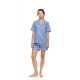 S1559 - Type - PYJAMA BUTTONED SHORT PANTS DALMATIAN DENIM- (S1559) S1559 - Type - PYJAMA BUTTONED SHORT PANTS DALMATIAN DENIM- (S1559)