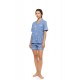 S1559 - Type - PYJAMA BUTTONED SHORT PANTS DALMATIAN DENIM- (S1559) S1559 - Type - PYJAMA BUTTONED SHORT PANTS DALMATIAN DENIM- (S1559)