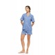 S1559 - Type - PYJAMA BUTTONED SHORT PANTS DALMATIAN DENIM- (S1559) S1559 - Type - PYJAMA BUTTONED SHORT PANTS DALMATIAN DENIM- (S1559)