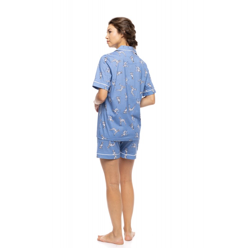 S1559 - Type - PYJAMA BUTTONED SHORT PANTS DALMATIAN DENIM- (S1559) S1559 - Type - PYJAMA BUTTONED SHORT PANTS DALMATIAN DENIM- (S1559)