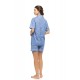 S1559 - Type - PYJAMA BUTTONED SHORT PANTS DALMATIAN DENIM- (S1559) S1559 - Type - PYJAMA BUTTONED SHORT PANTS DALMATIAN DENIM- (S1559)