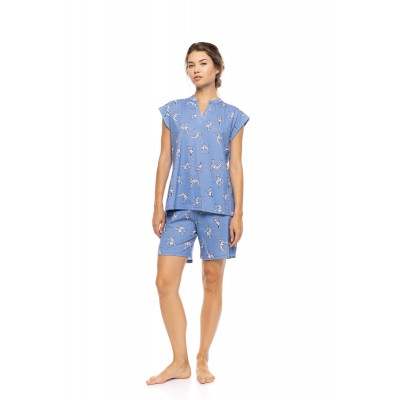 S1564 - Type - PYJAMA SHORT DALMATIAN DENIM- (S1564)