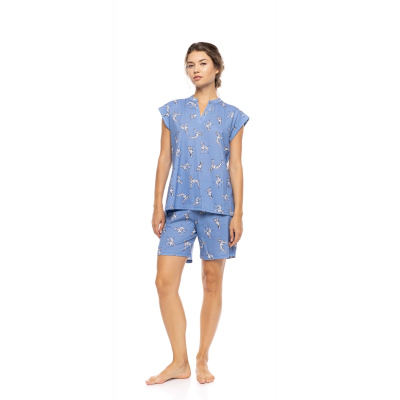 S1564 - Type - PYJAMA SHORT DALMATIAN DENIM- (S1564) S1564 - Type - PYJAMA SHORT DALMATIAN DENIM- (S1564)