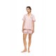 S1577 - Type - PYJAMA BUTTONED SHORT PANTS LITTLE HEART PINK- (S1577)