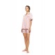 S1577 - Type - PYJAMA BUTTONED SHORT PANTS LITTLE HEART PINK- (S1577)