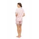 S1577 - Type - PYJAMA BUTTONED SHORT PANTS LITTLE HEART PINK- (S1577)