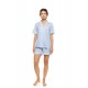 S1585 - Raspberry - PYJAMA BUTTONED SHORT PANTS SUMMER GEO- (S1585) S1585 - Raspberry - PYJAMA BUTTONED SHORT PANTS SUMMER GEO- (S1585)