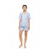 S1585 - Blue Cloud - PYJAMA BUTTONED SHORT PANTS SUMMER GEO- (S1585)