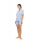 S1585 - Blue Cloud - PYJAMA BUTTONED SHORT PANTS SUMMER GEO- (S1585) S1585 - Blue Cloud - PYJAMA BUTTONED SHORT PANTS SUMMER GEO- (S1585)