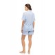 S1585 - Blue Cloud - PYJAMA BUTTONED SHORT PANTS SUMMER GEO- (S1585) S1585 - Blue Cloud - PYJAMA BUTTONED SHORT PANTS SUMMER GEO- (S1585)