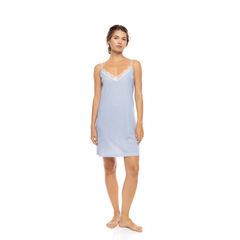 S1588 - Blue Cloud - NIGHTGOWN SUMMER GEO- (S1588) S1588 - Blue Cloud - NIGHTGOWN SUMMER GEO- (S1588)