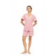 S1589 - Raspberry - PYJAMAS SHORTS SUMMER GEO- (S1589)