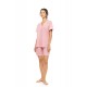 S1589 - Raspberry - PYJAMAS SHORTS SUMMER GEO- (S1589)