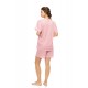 S1589 - Raspberry - PYJAMAS SHORTS SUMMER GEO- (S1589)