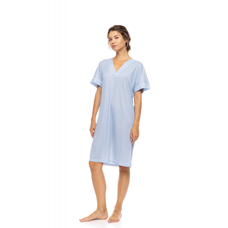 S1590 - Blue Cloud - NIGHTGOWN SUMMER GEO- (S1590) S1590 - Blue Cloud - NIGHTGOWN SUMMER GEO- (S1590)