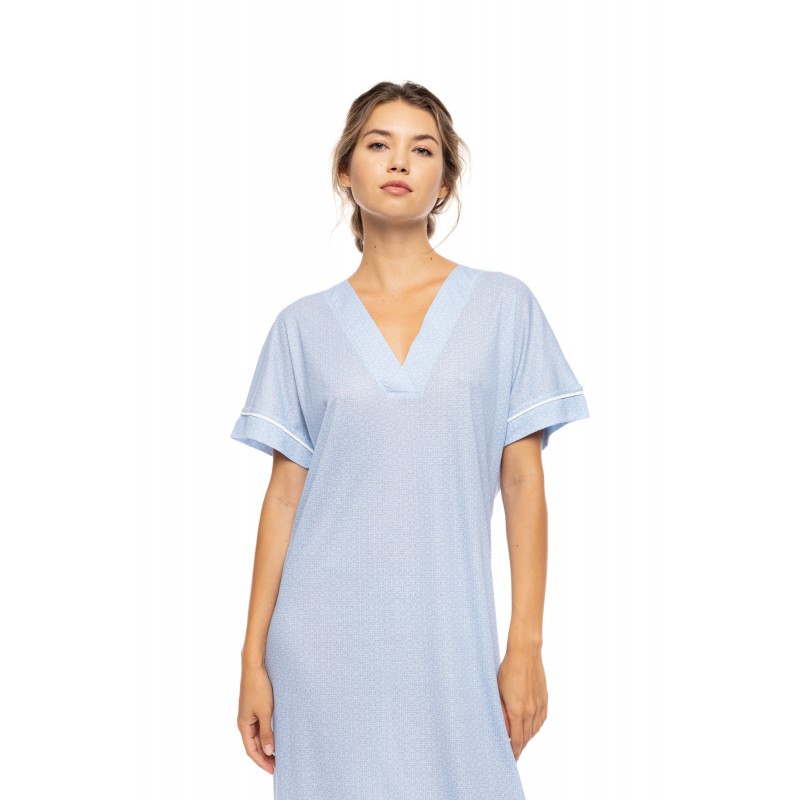 S1590 - Blue Cloud - NIGHTGOWN SUMMER GEO- (S1590) S1590 - Blue Cloud - NIGHTGOWN SUMMER GEO- (S1590)