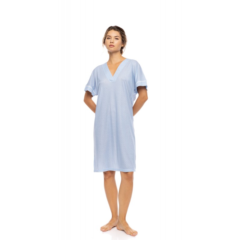 S1590 - Raspberry - NIGHTGOWN SUMMER GEO- (S1590) S1590 - Raspberry - NIGHTGOWN SUMMER GEO- (S1590)