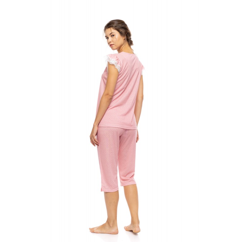 S1591 - Blue Cloud - PYJAMAS CAPRI SUMMER GEO- (S1591) S1591 - Blue Cloud - PYJAMAS CAPRI SUMMER GEO- (S1591)
