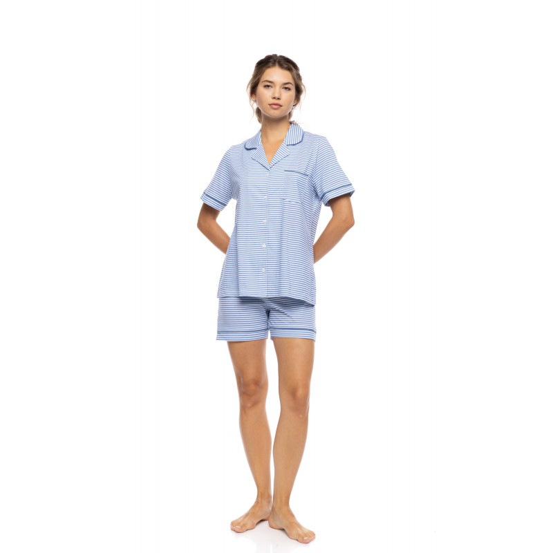 S1594 - Type - PYJAMA BUTTONED SHORT PANTS MARINIERE- (S1594) S1594 - Type - PYJAMA BUTTONED SHORT PANTS MARINIERE- (S1594)