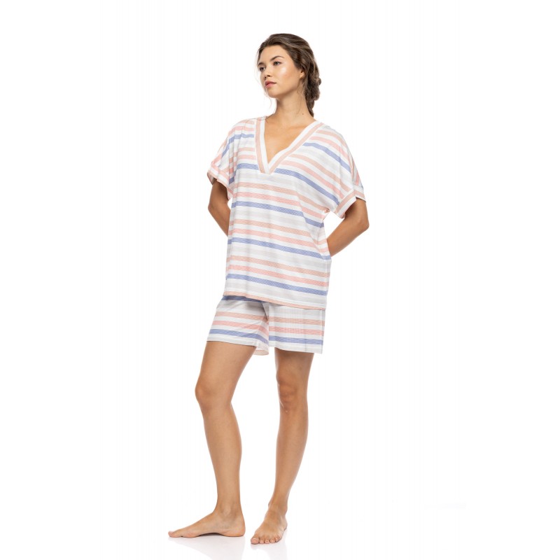 S1604 - Type - PYJAMAS SHORTS SUNSET STRIPE- (S1604)